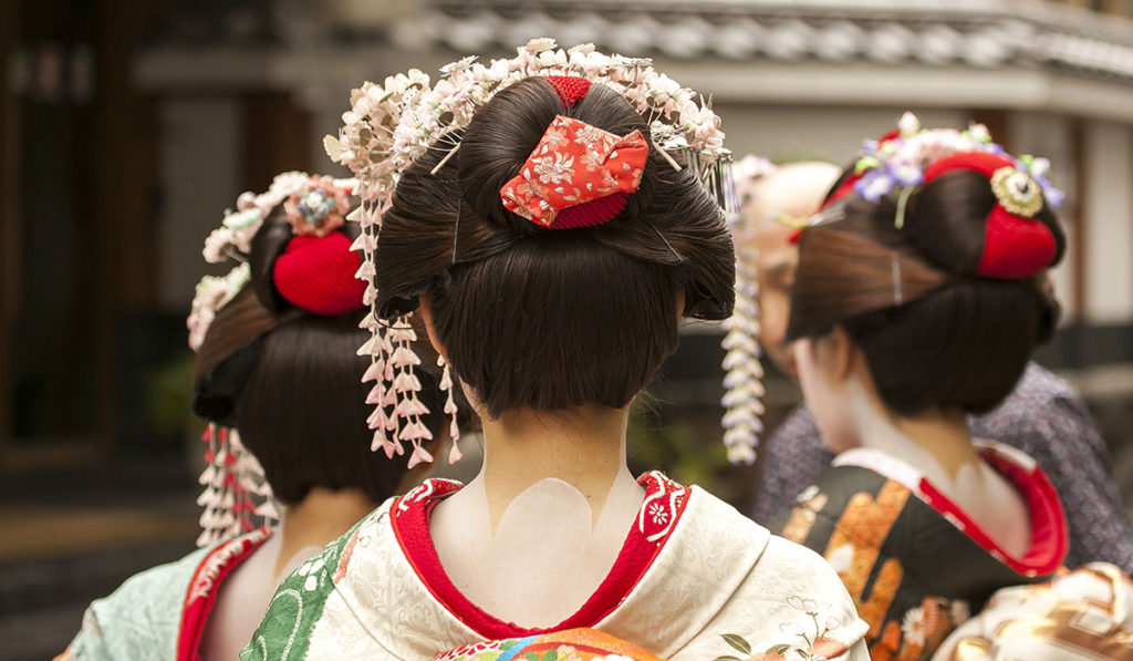 Traditional Geishas in Japan